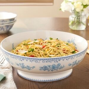 New The Pioneer Woman Agaths Blue Floral 11 Inch  Serving Bowl